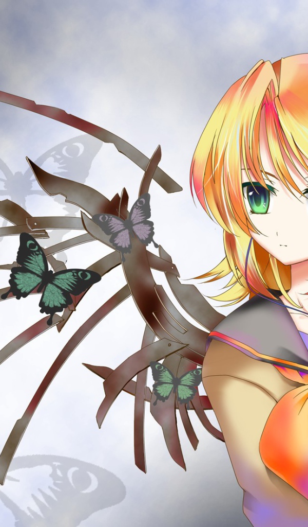 Блондинка с бабочками