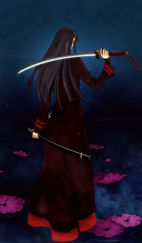 Девушка на воде с мечом