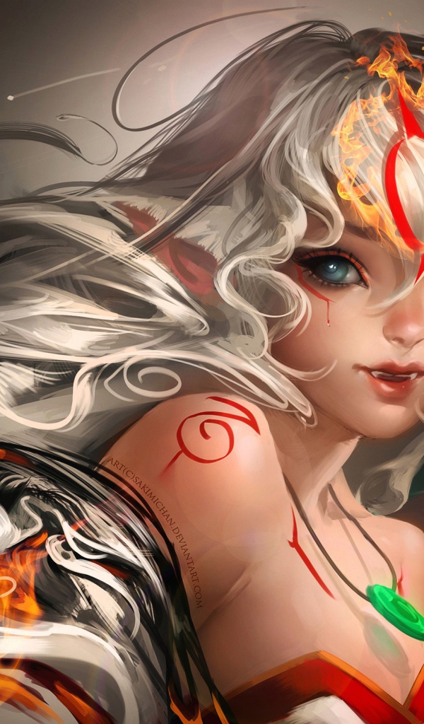 Девочка с огнем в волосах