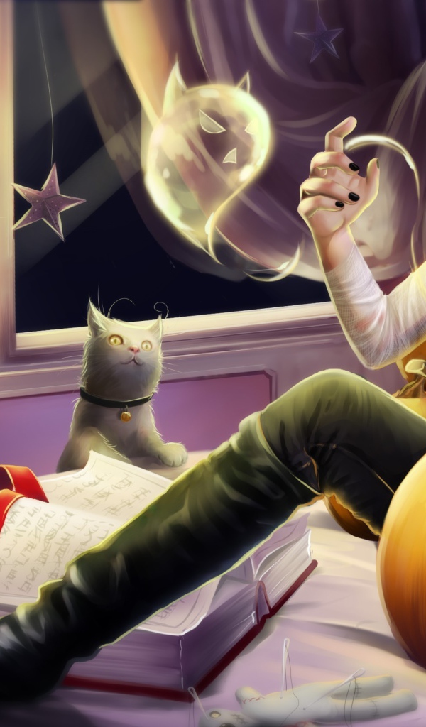 Парень празднует хелоуин