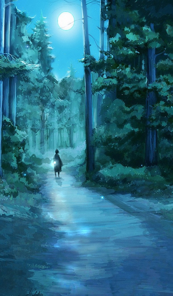 Лес при лунном свете