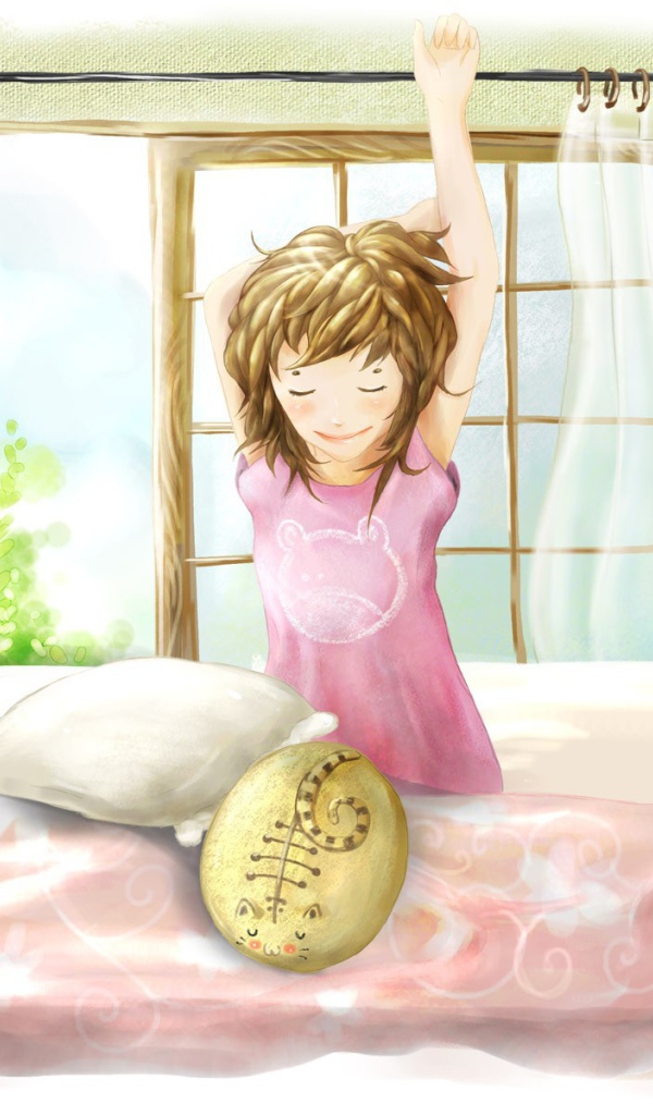 Девочка проснулась