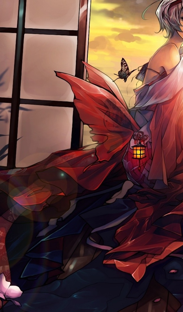 Девушка и бабочки