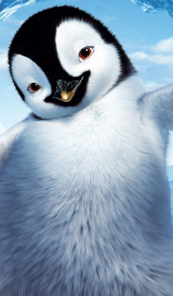 Пингвин в снегу