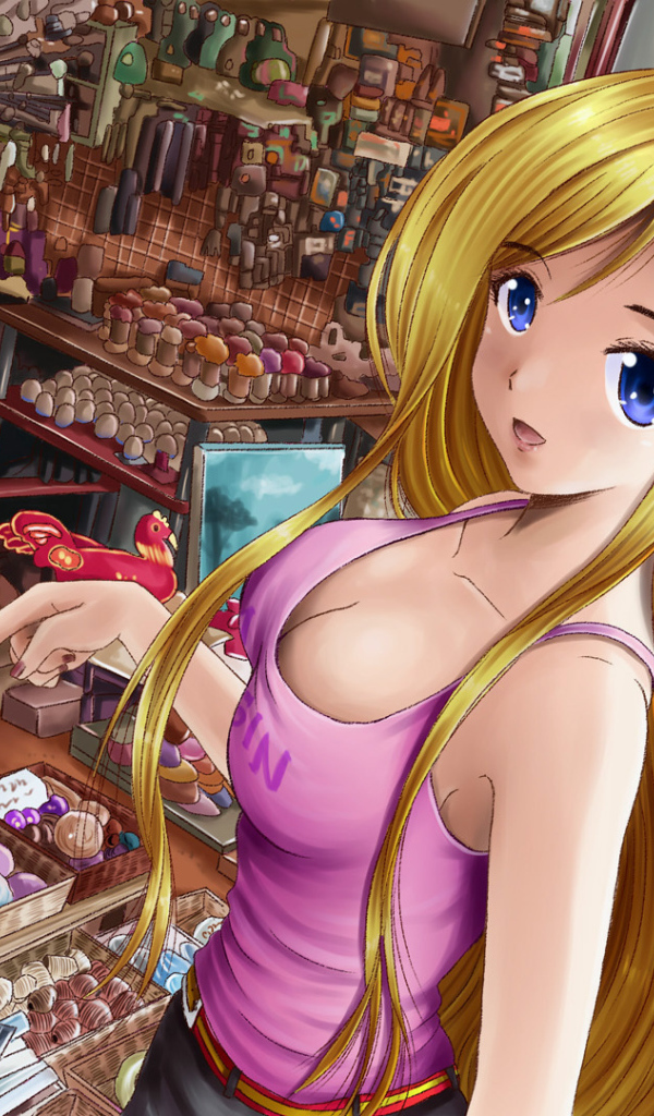 Девушка в магазине сувениров