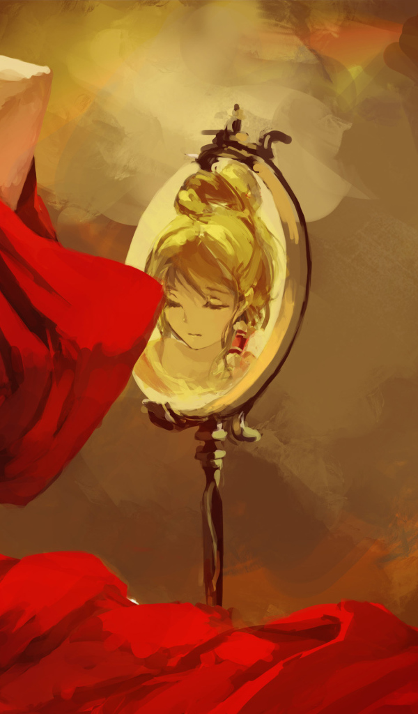 Девушка около зеркала