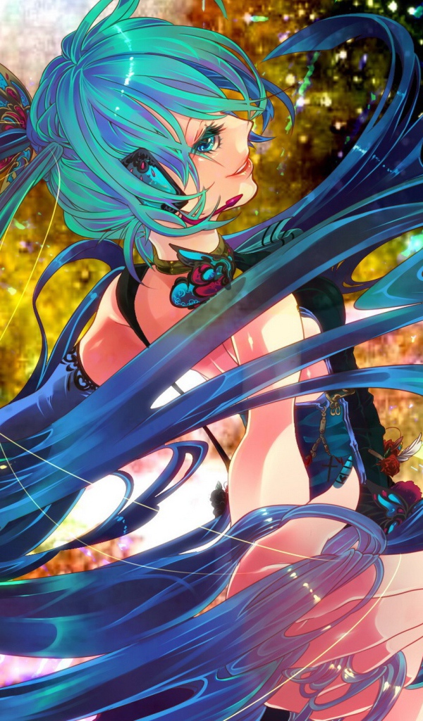 Девушка с голубыми волосами