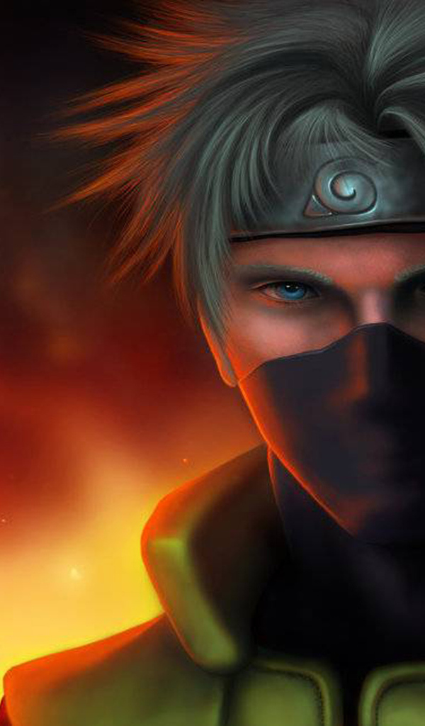 Парень на фоне пламени