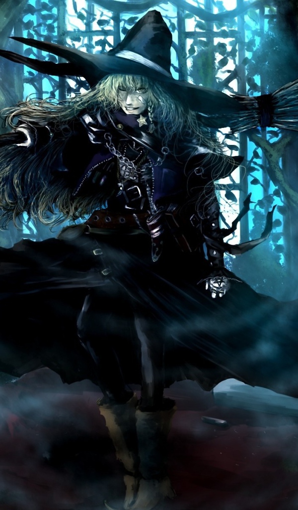 Ведьма с метлой