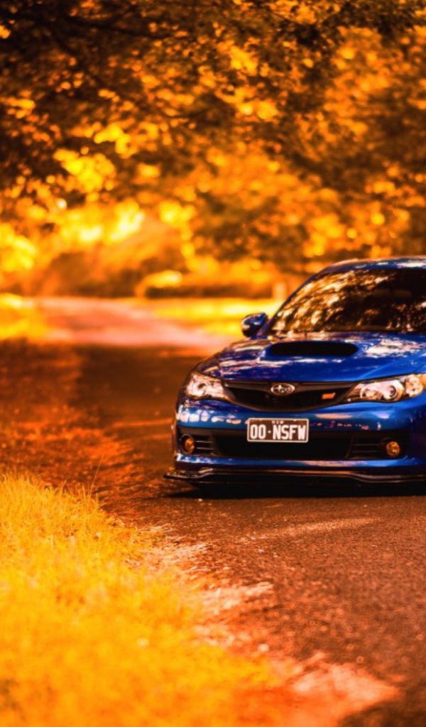 Синий Субару Импреза