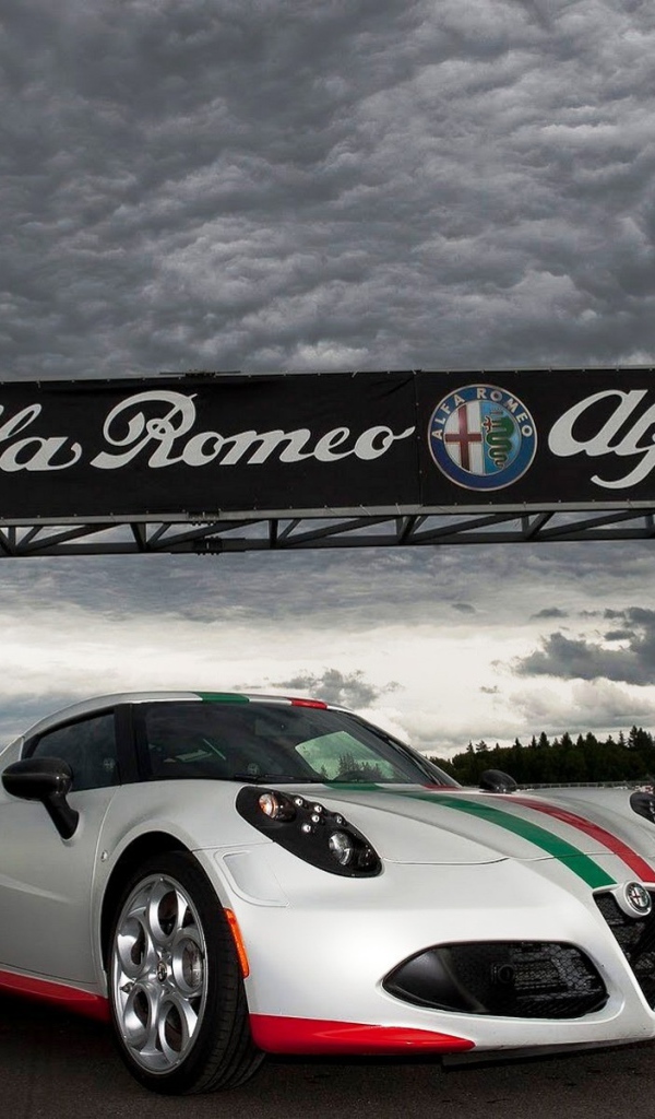 Красивый автомобиль Alfa Romeo 4c