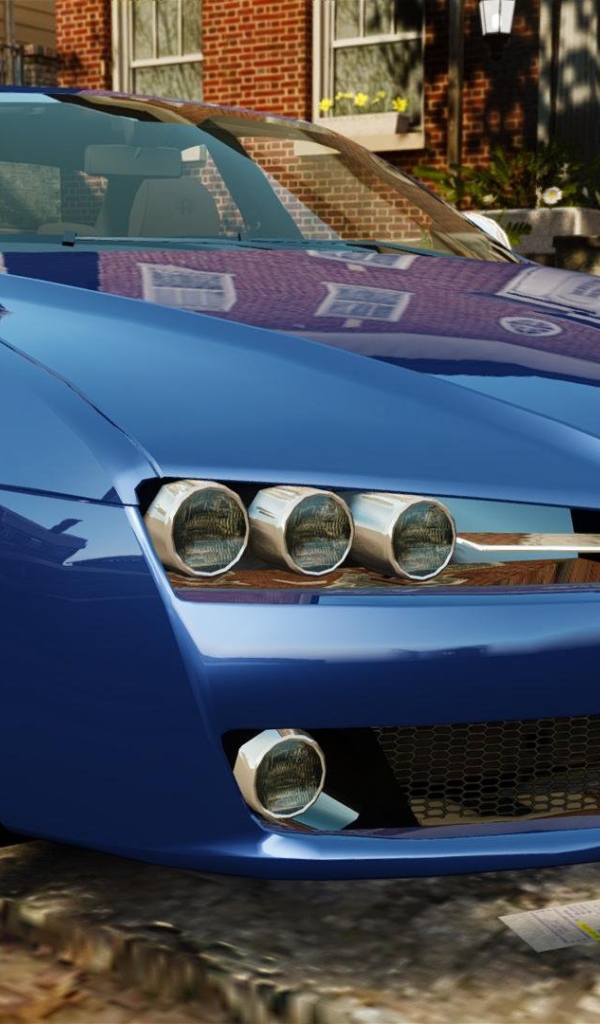 Синяя Alfa Romeo 159