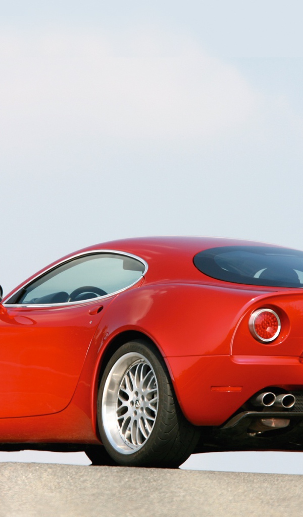 Автомобиль Alfa Romeo 8c competizione на дороге