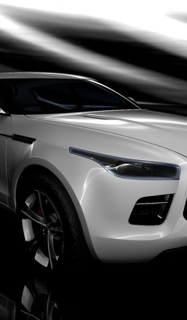 Автомобиль Aston Martin lagonda на дороге