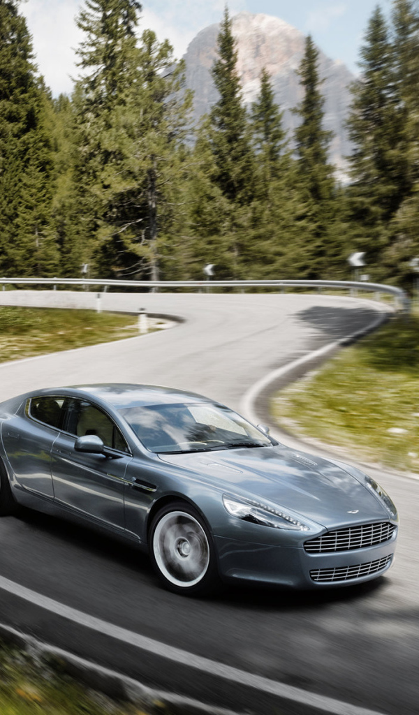 Автомобиль Aston Martin rapide на дороге
