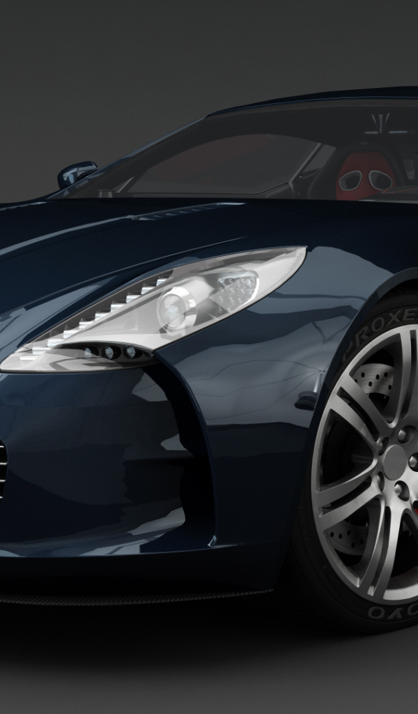 Автомобиль Aston Martin one 77 на дороге