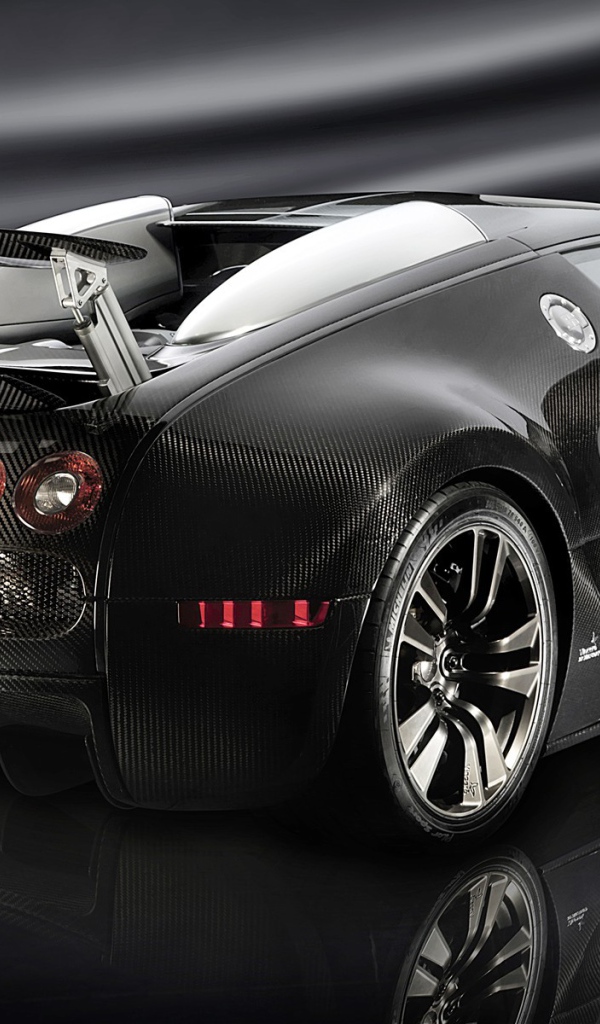 Черный Bugatti Veyron supersport 16.4