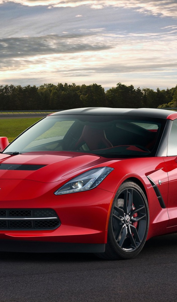 Автомобиль Chevrolet Corvette 2014 года на дороге