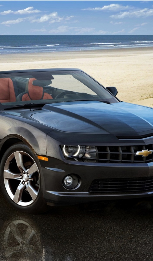 Черный корвет Chevrolet camaro