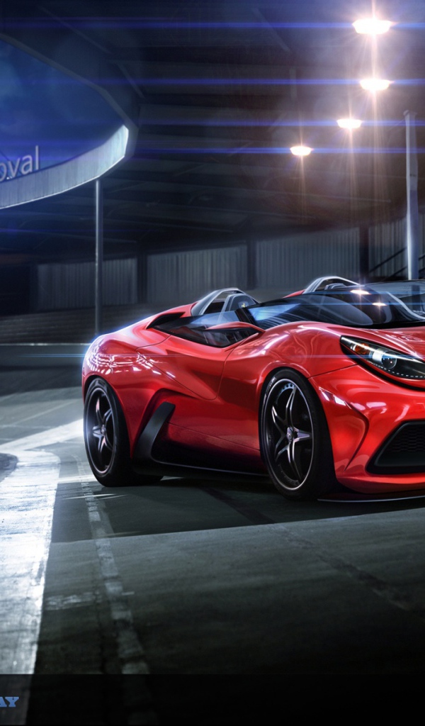 Красный Ferrari f12