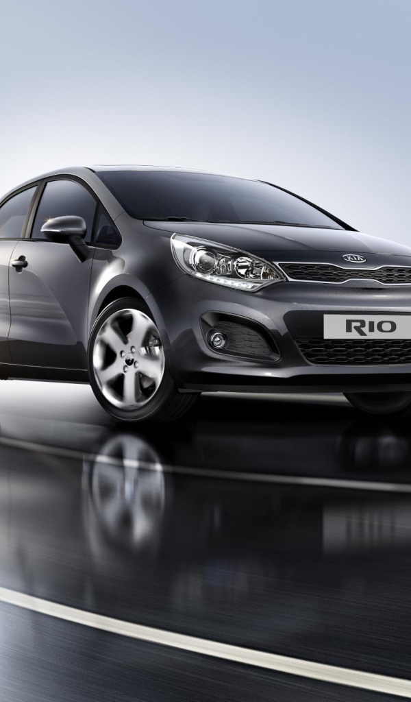 Автомобиль Kia  Rio на дороге