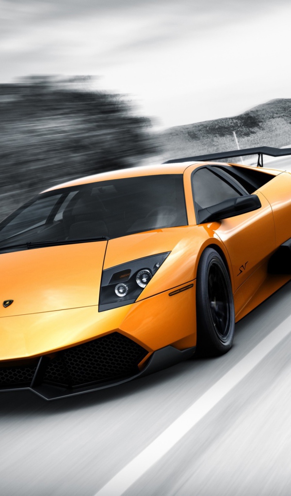Lamborghini murcielago в дороге 