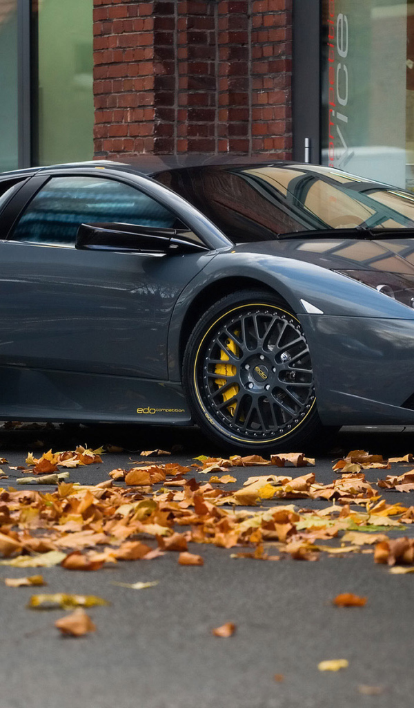 Ламборджини на осенней улице