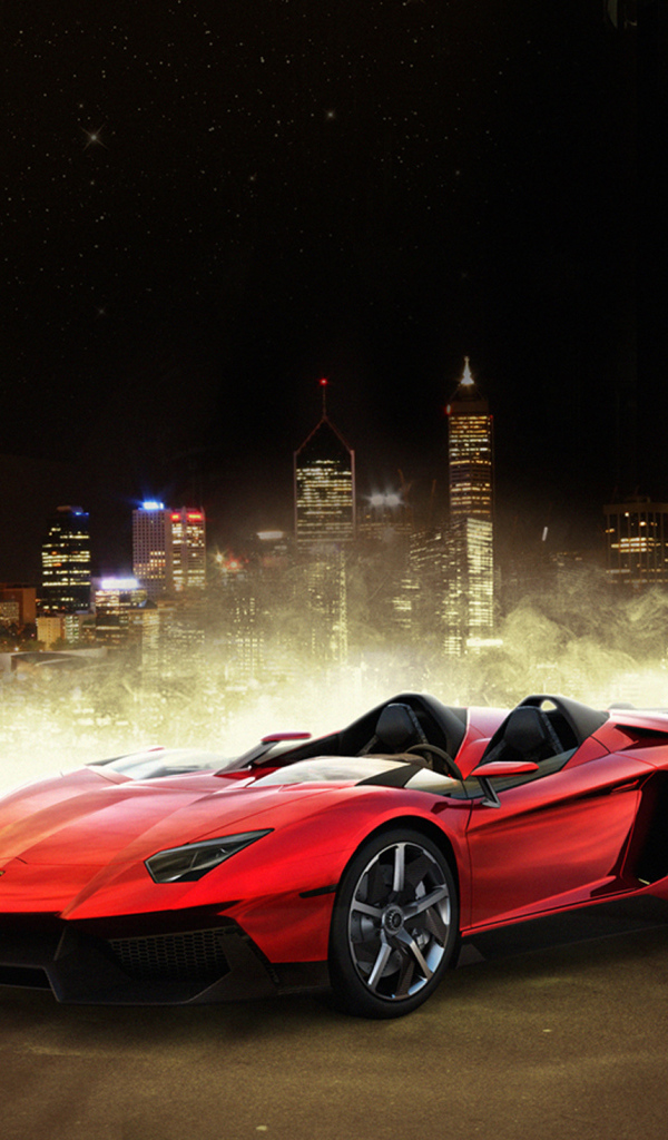 Ламборджини в ночном городе