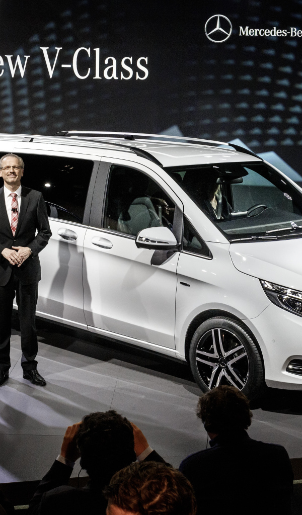 Красивый автомобиль Mercedes V-Class 2014