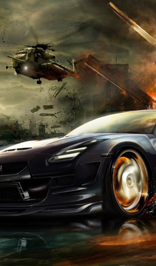 Гоночный Nisaan gtr