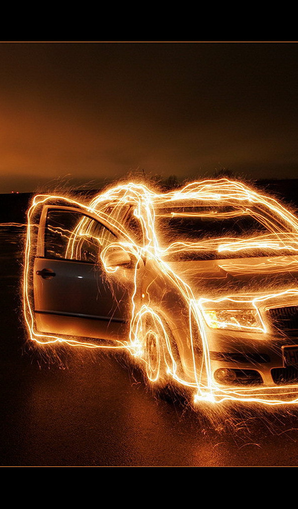 Огненный автомобиль