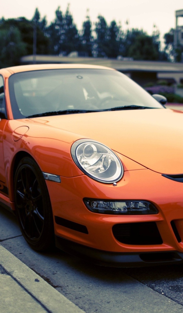 Оранжевый Porsche gt3
