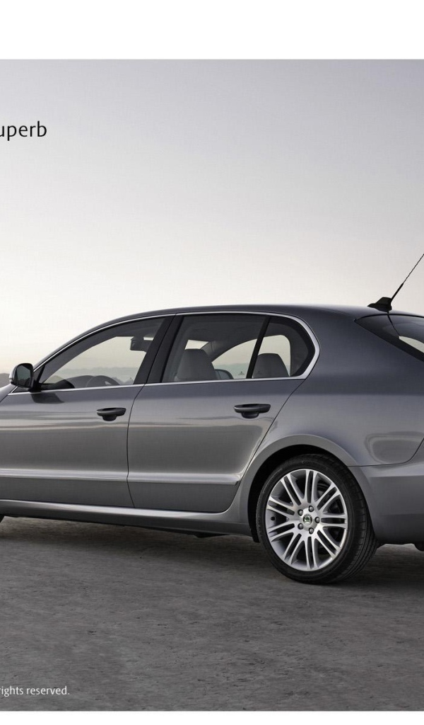 Автомобиль Skoda SuperB на дороге