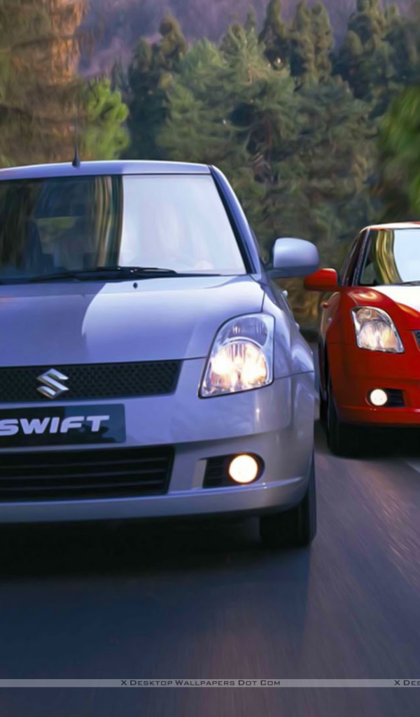 Автомобиль Suzuki Swift на дороге