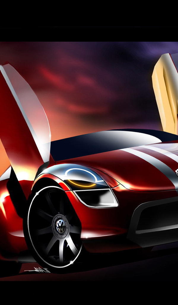 Красный Фольксваген