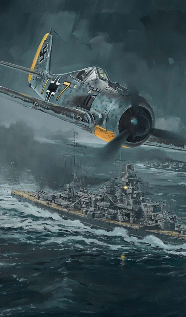 Самолеты атакуют корабль