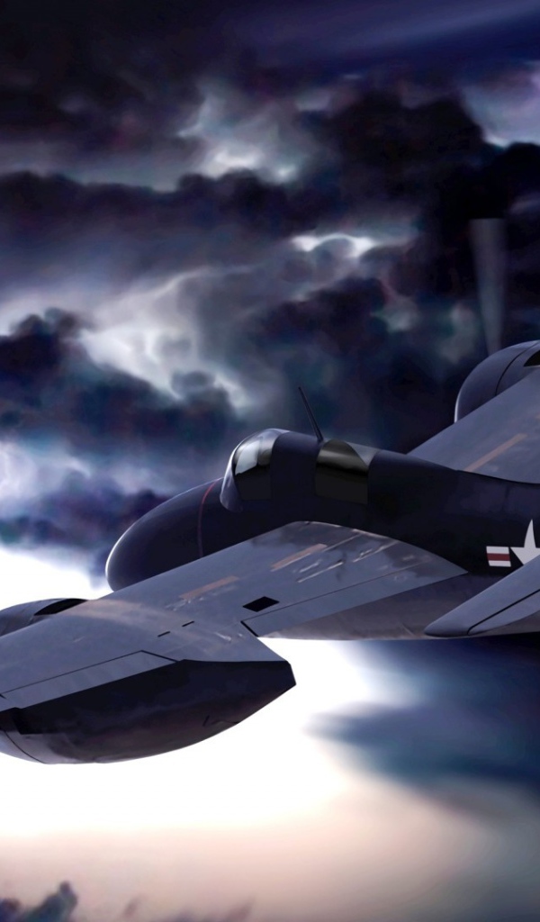 Самолет над облаками