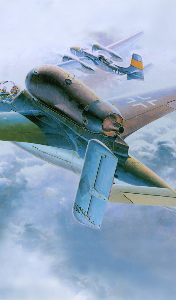 Немецкий самолет HE-162a-2