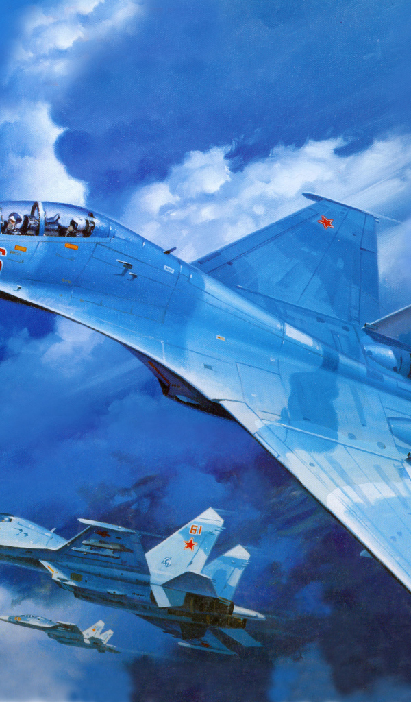 Военный самолет Су-27