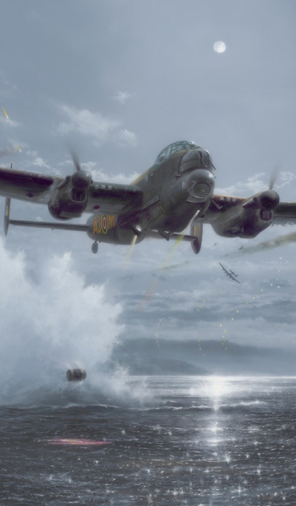 Сброс бомб в море