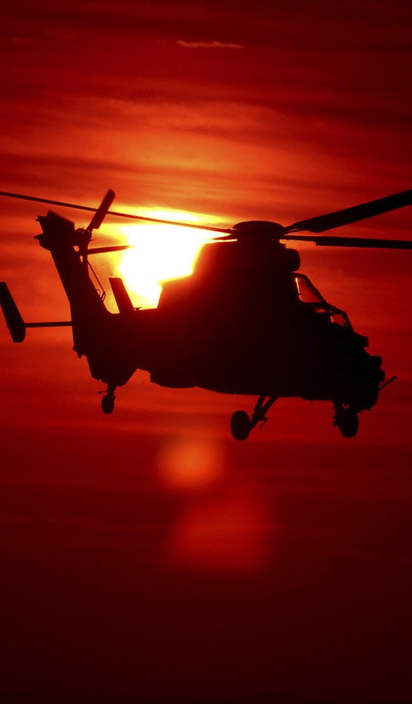 Силуэт вертолета