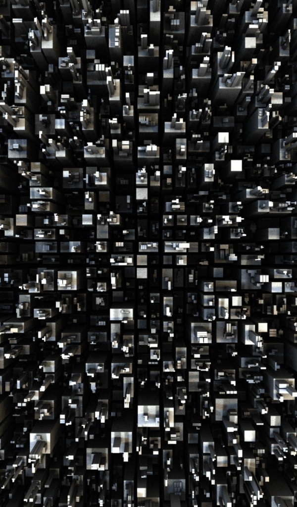 Черная абстракция на обоях