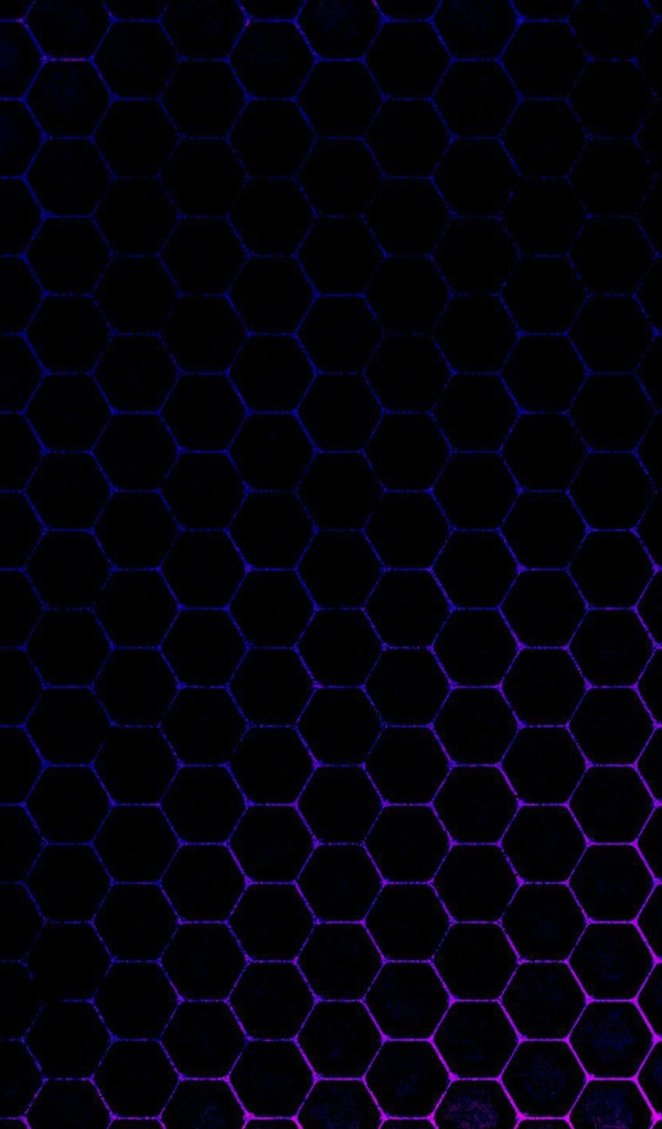 Черные обои с голубыми шестиугольниками