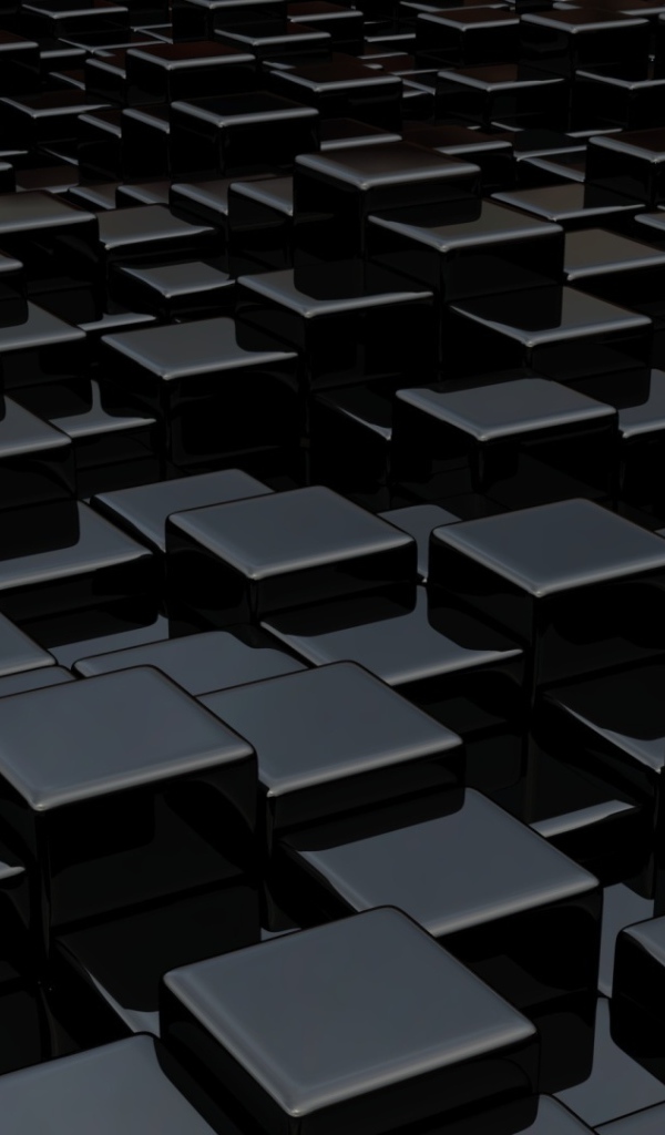 Черные обои с кубами
