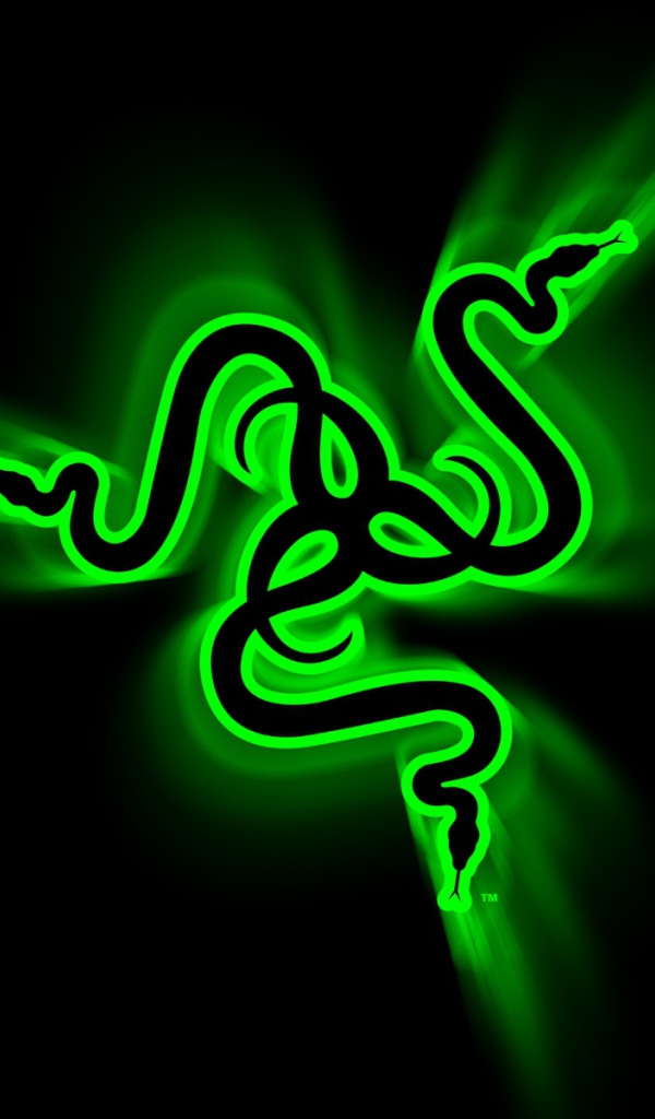Черные обои с зелеными змеями