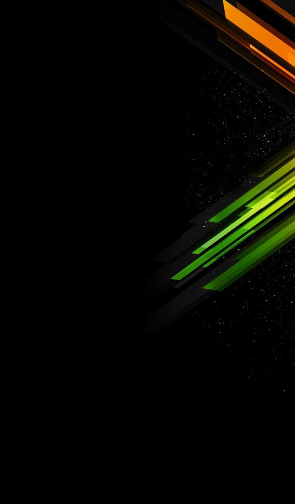 Черные обои с радужной абстракцией