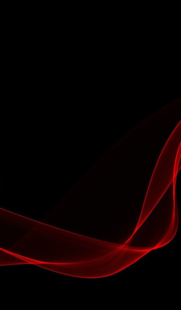 Черные обои с красной абстракцией