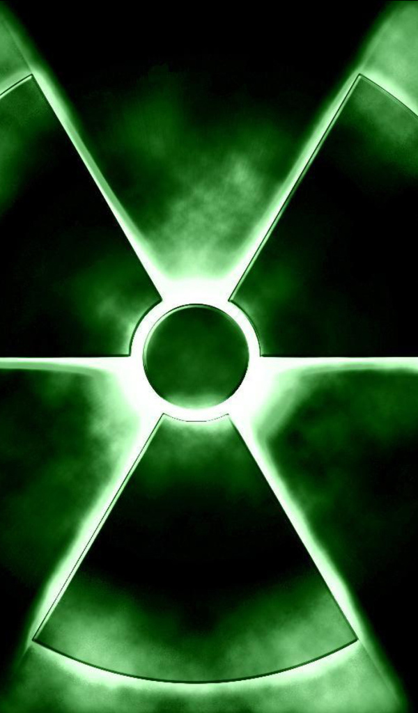 Черные обои с символом опасности