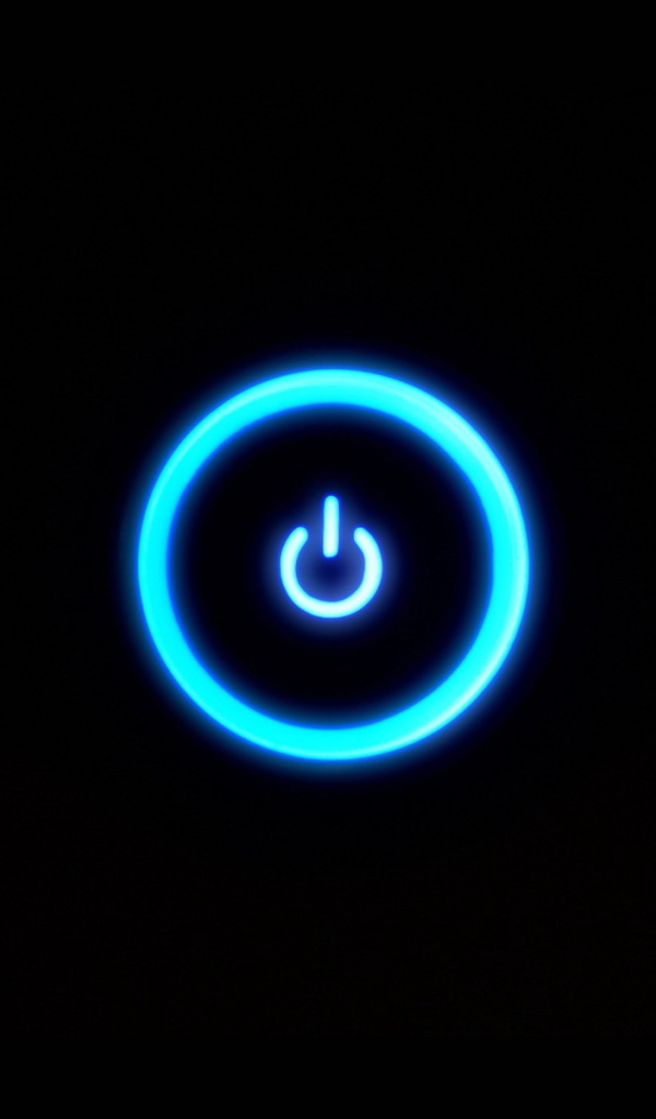 Черные обои с кнопкой питания