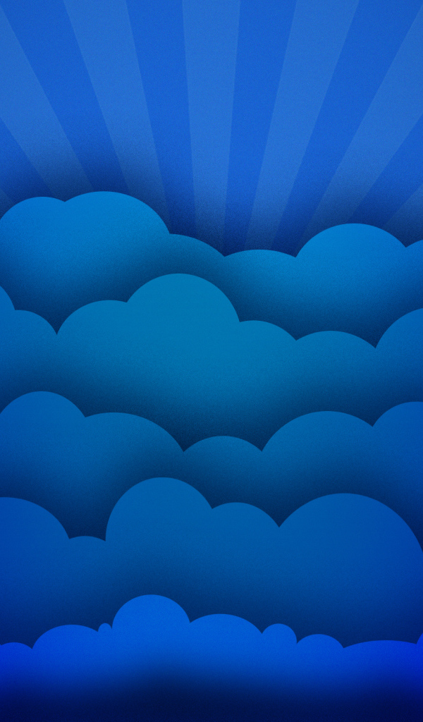 Синие лучи и облака